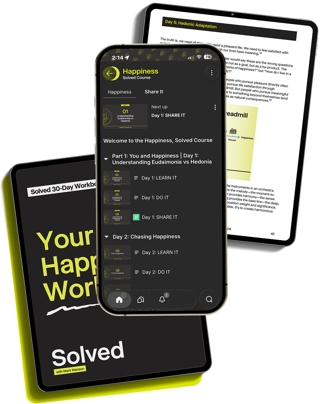Solved courses and workbooks
